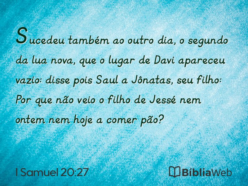 I Samuel 20:27 em imagem para compartilhar