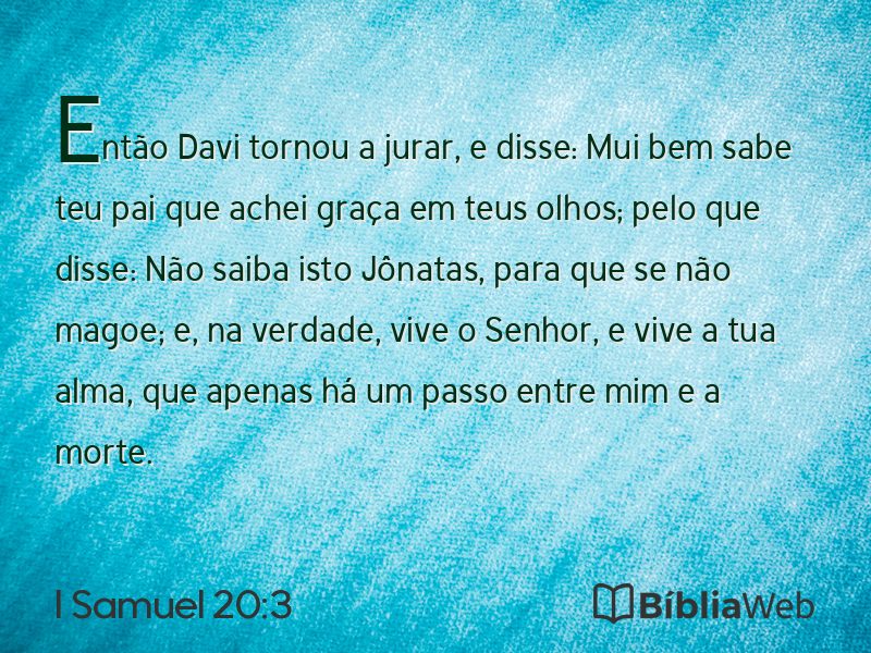 I Samuel 20:3 em imagem para compartilhar