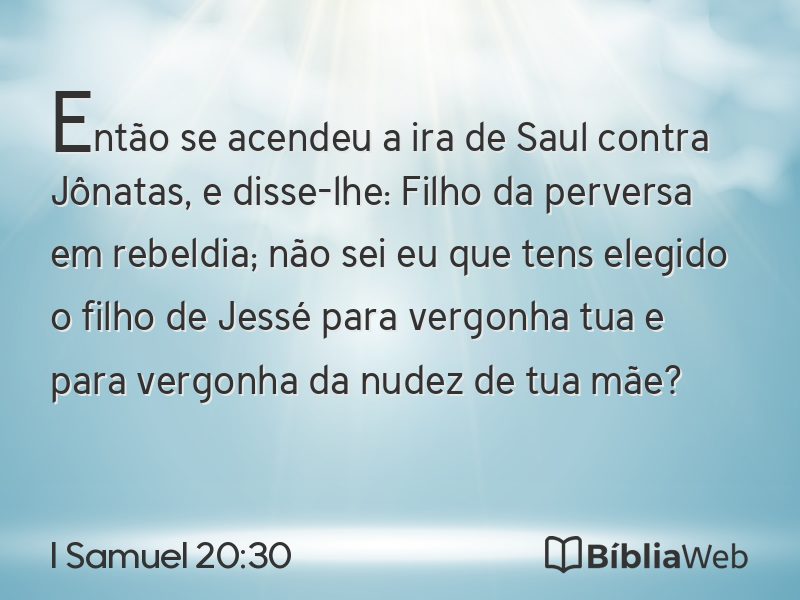 I Samuel 20:30 em imagem para compartilhar