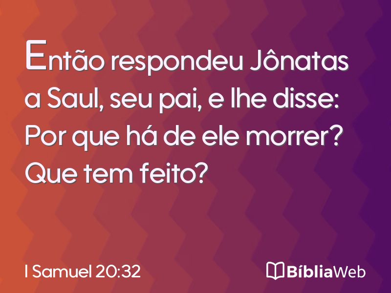I Samuel 20:32 em imagem para compartilhar