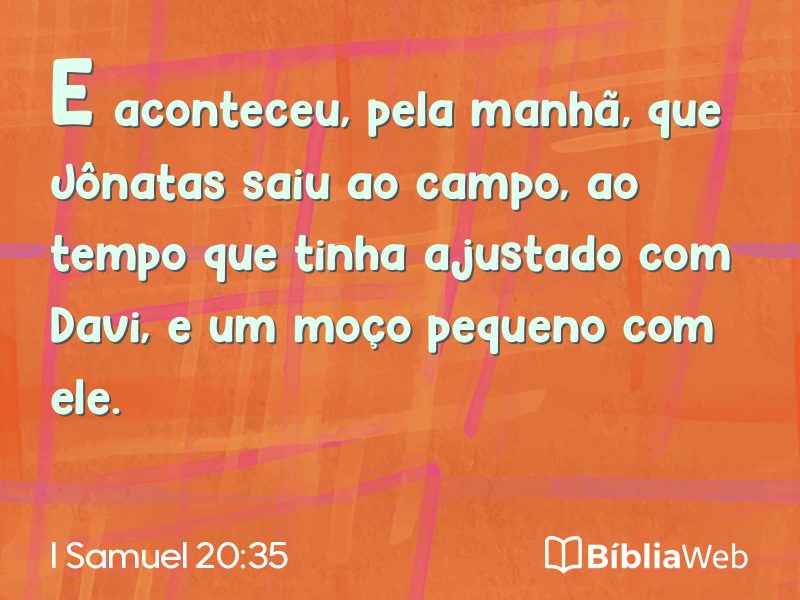 I Samuel 20:35 em imagem para compartilhar