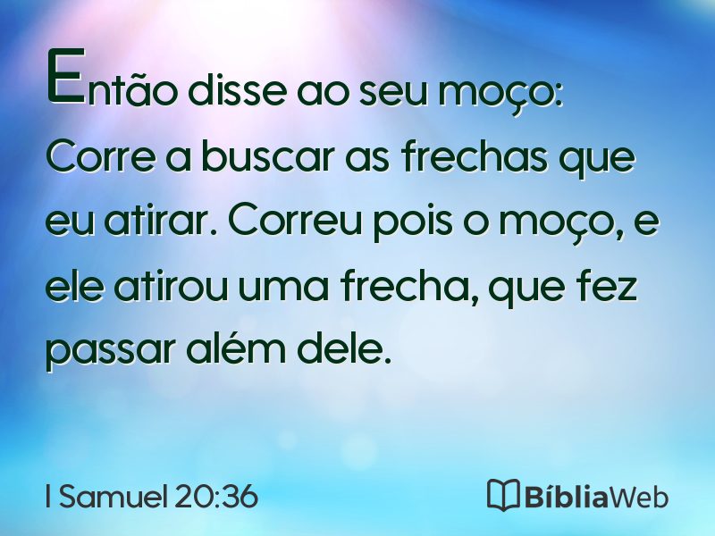 I Samuel 20:36 em imagem para compartilhar