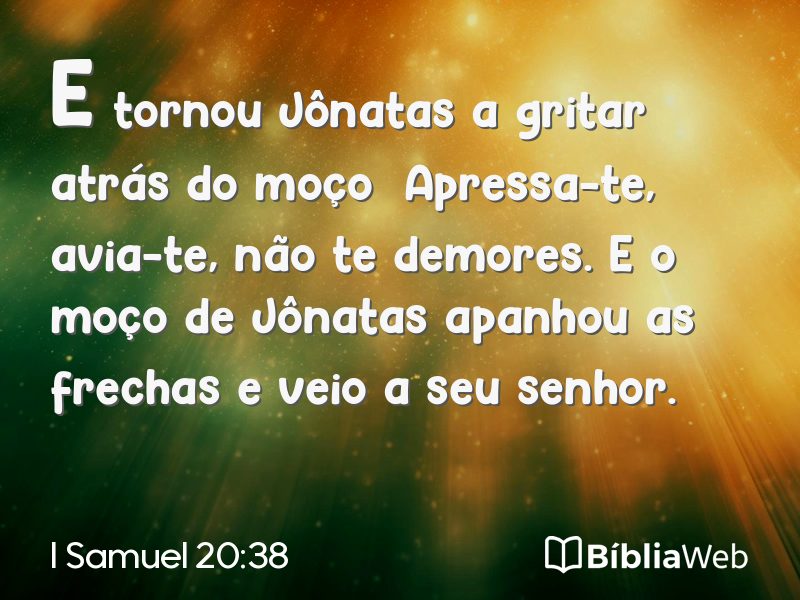 I Samuel 20:38 em imagem para compartilhar