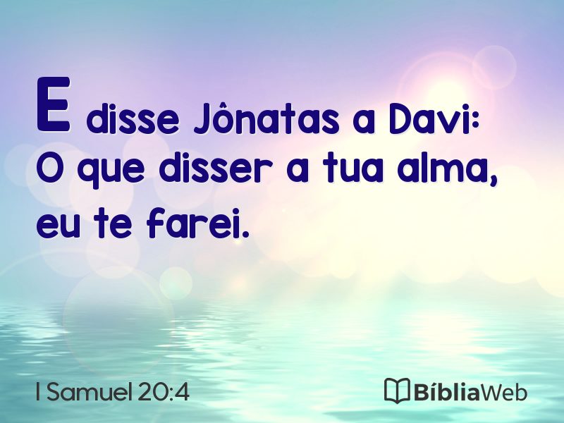 I Samuel 20:4 em imagem para compartilhar