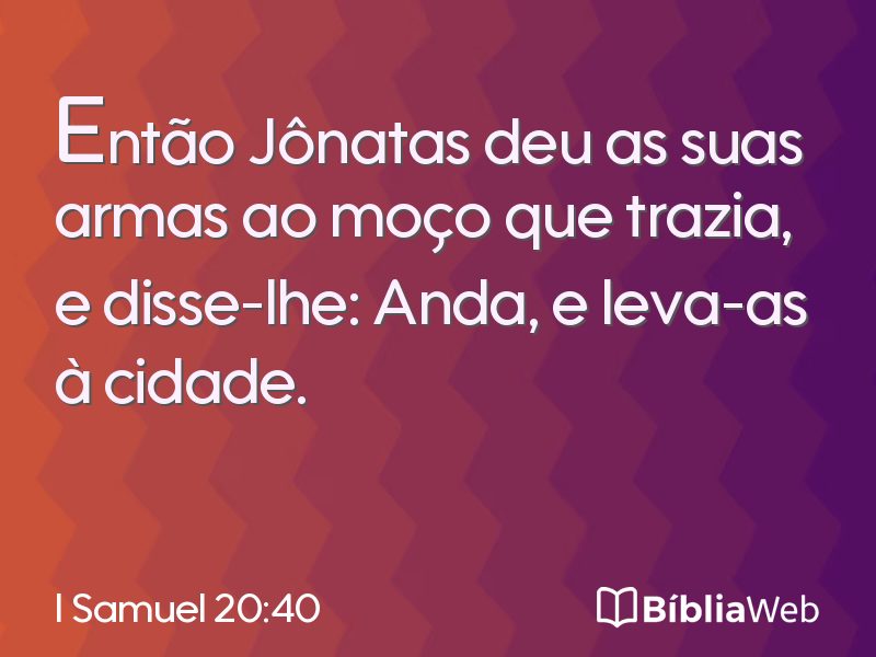 I Samuel 20:40 em imagem para compartilhar