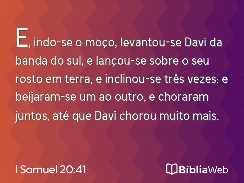 I Samuel 20:41 em imagem para compartilhar