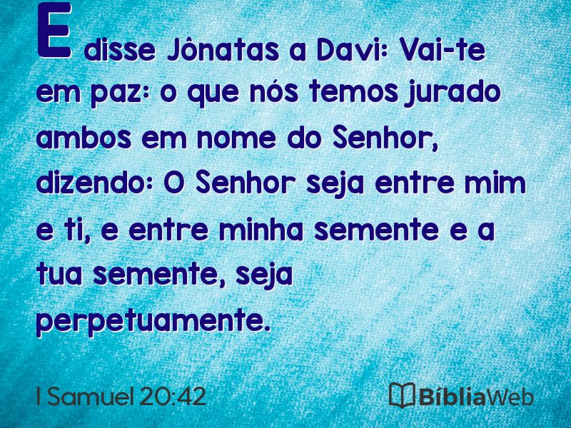 I Samuel 20:42 em imagem para compartilhar