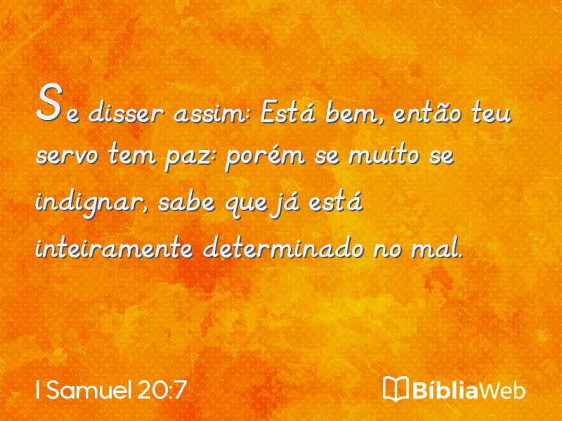 I Samuel 20:7 em imagem para compartilhar