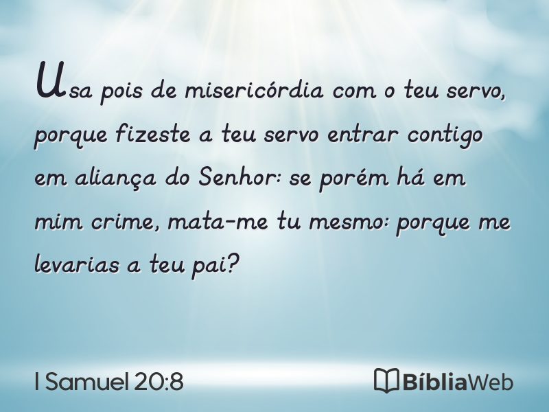 I Samuel 20:8 em imagem para compartilhar