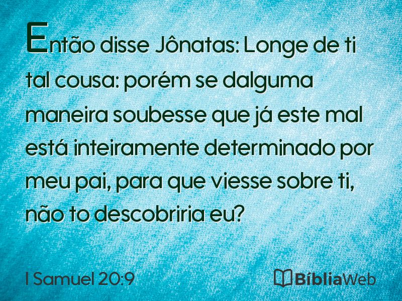 I Samuel 20:9 em imagem para compartilhar
