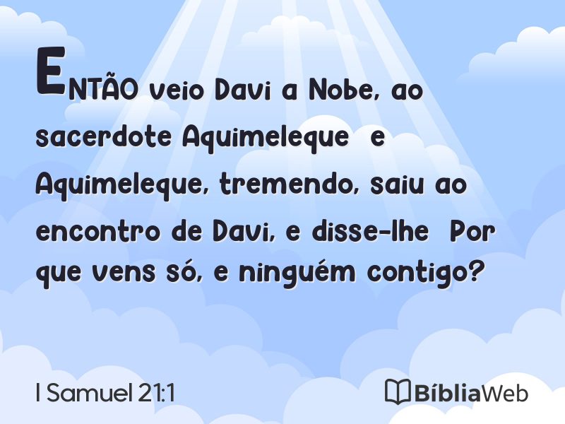 I Samuel 21:1 em imagem para compartilhar