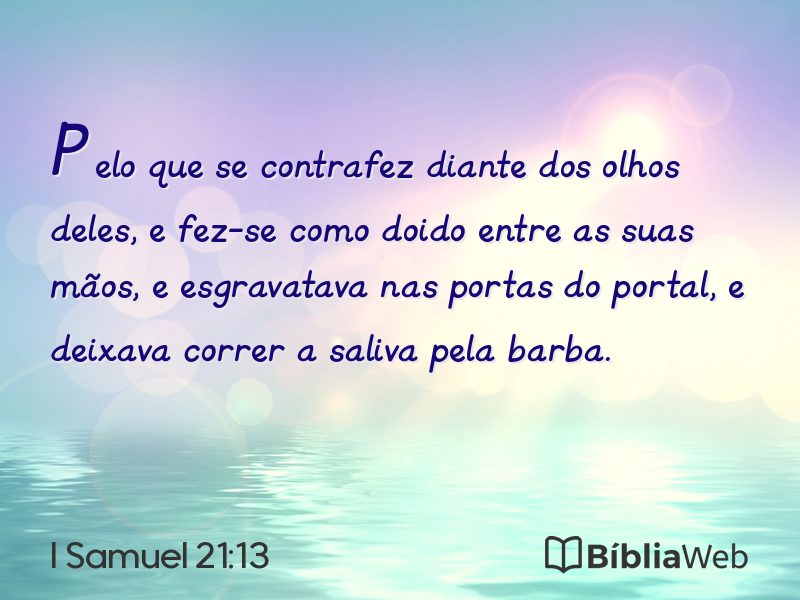 I Samuel 21:13 em imagem para compartilhar