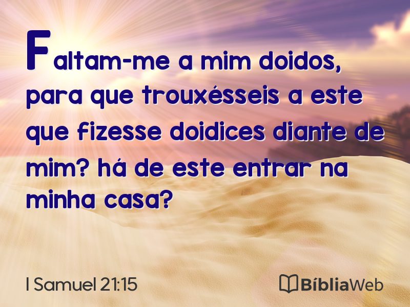 I Samuel 21:15 em imagem para compartilhar