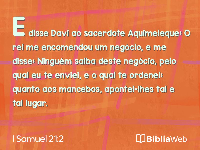 I Samuel 21:2 em imagem para compartilhar