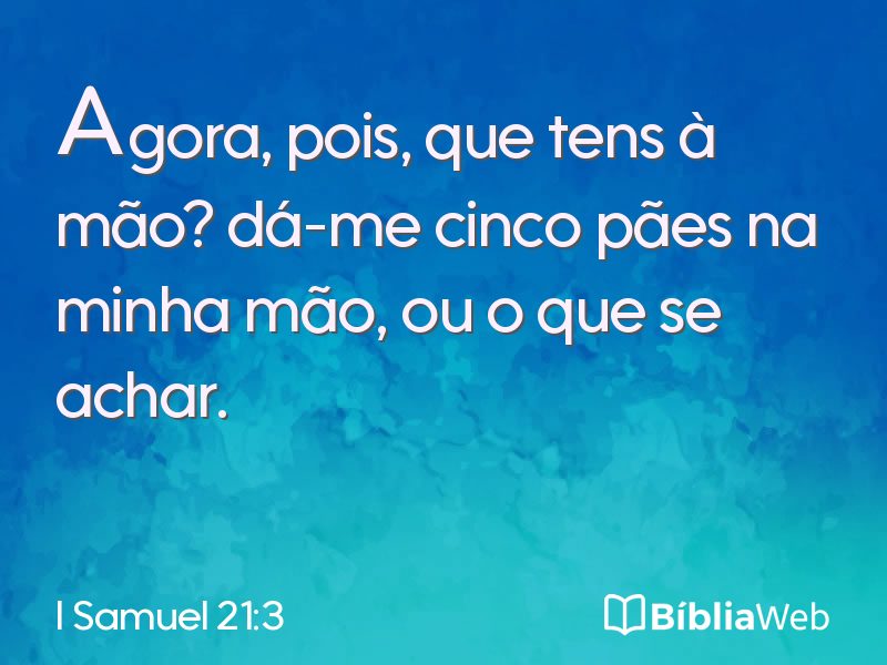 I Samuel 21:3 em imagem para compartilhar