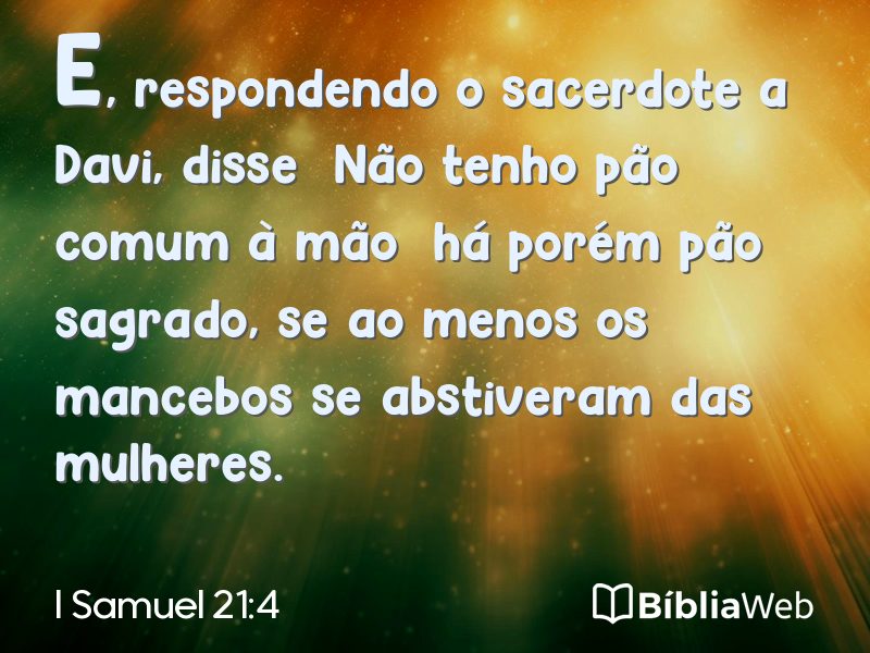 I Samuel 21:4 em imagem para compartilhar