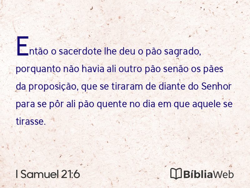 I Samuel 21:6 em imagem para compartilhar