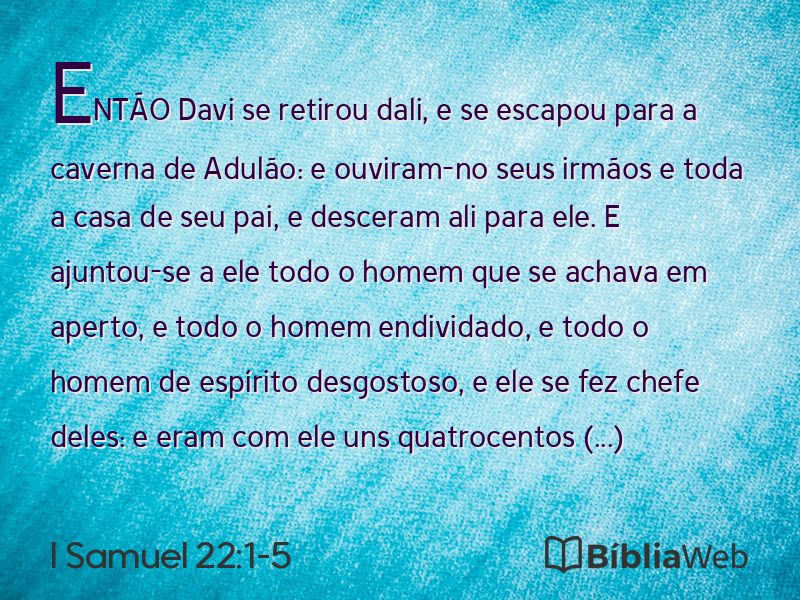 I Samuel 22:1-5 em imagem para compartilhar