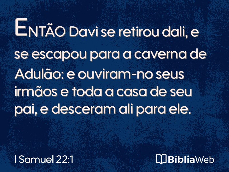 I Samuel 22:1 em imagem para compartilhar