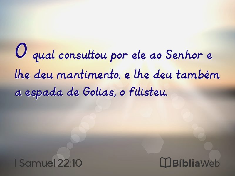 I Samuel 22:10 em imagem para compartilhar