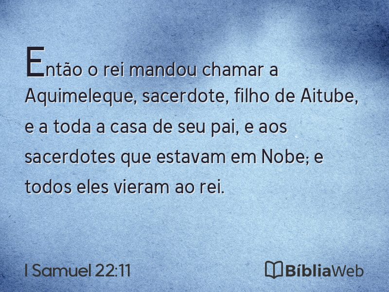 I Samuel 22:11 em imagem para compartilhar