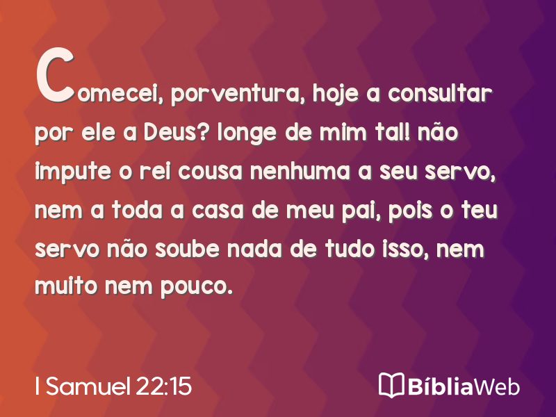 I Samuel 22:15 em imagem para compartilhar