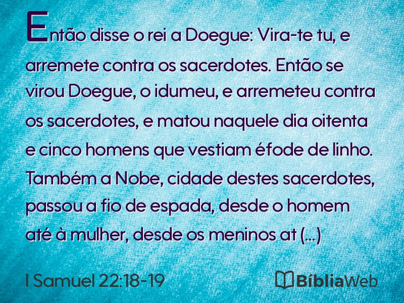 I Samuel 22:18-19 em imagem para compartilhar