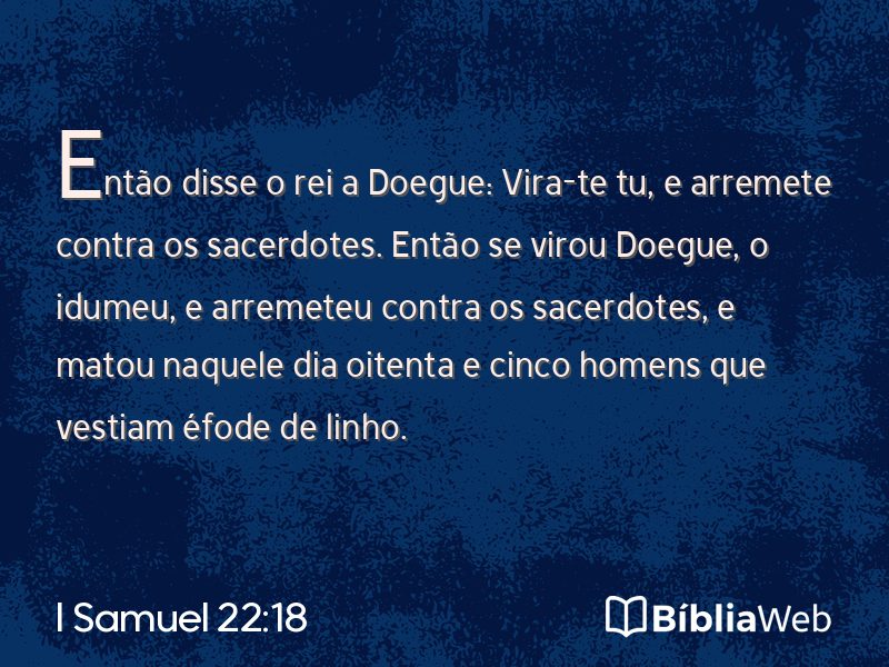 I Samuel 22:18 em imagem para compartilhar