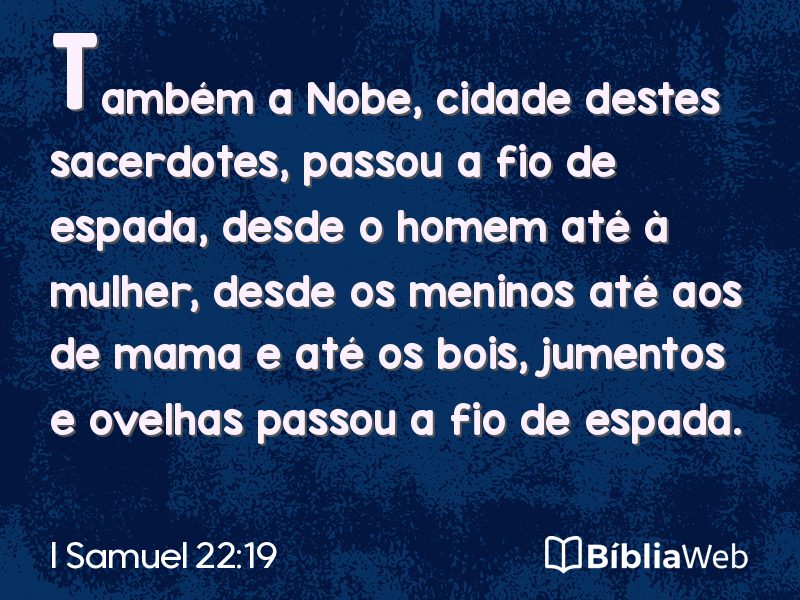 I Samuel 22:19 em imagem para compartilhar