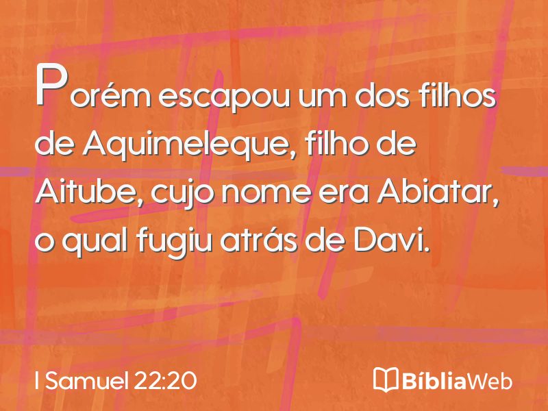 I Samuel 22:20 em imagem para compartilhar