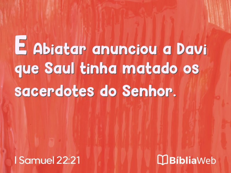 I Samuel 22:21 em imagem para compartilhar