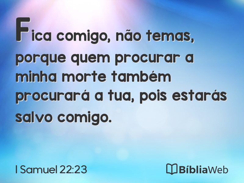 I Samuel 22:23 em imagem para compartilhar