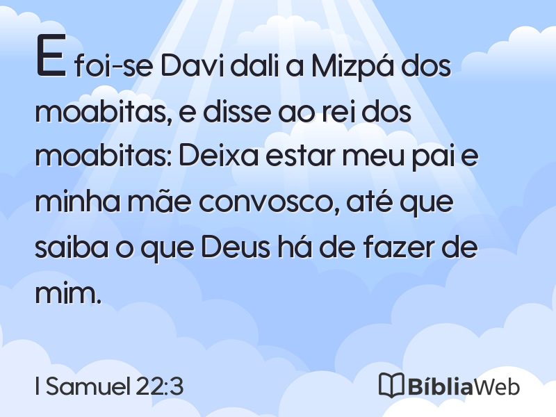I Samuel 22:3 em imagem para compartilhar