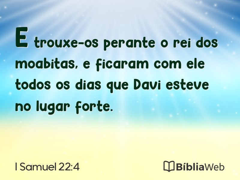 I Samuel 22:4 em imagem para compartilhar