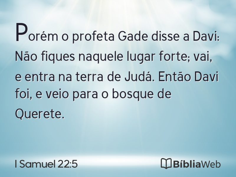 I Samuel 22:5 em imagem para compartilhar