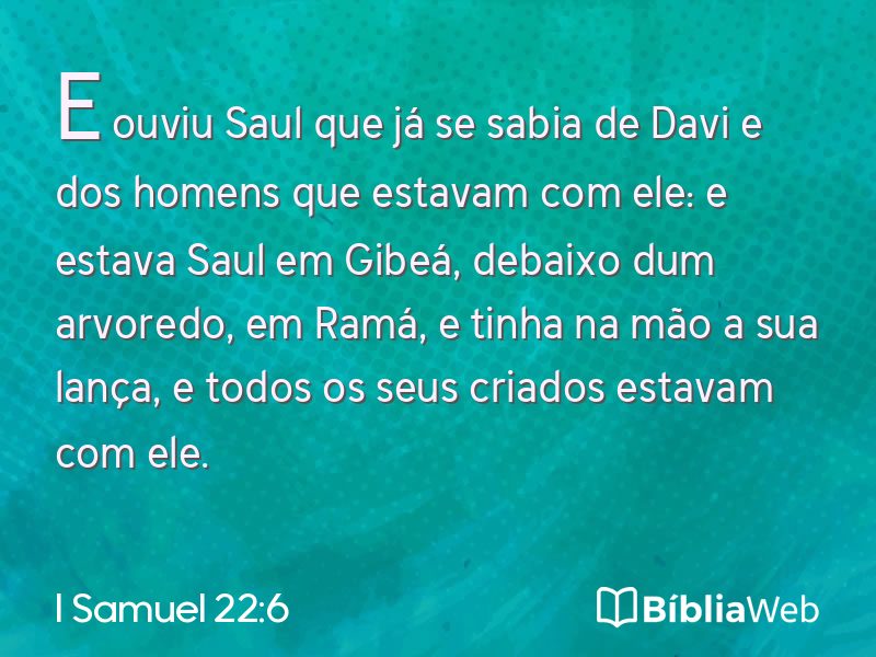 I Samuel 22:6 em imagem para compartilhar