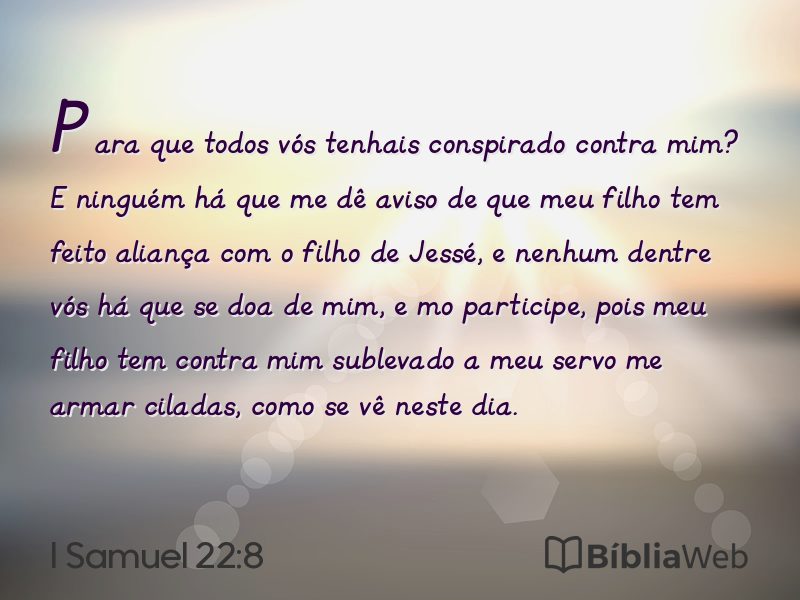 I Samuel 22:8 em imagem para compartilhar