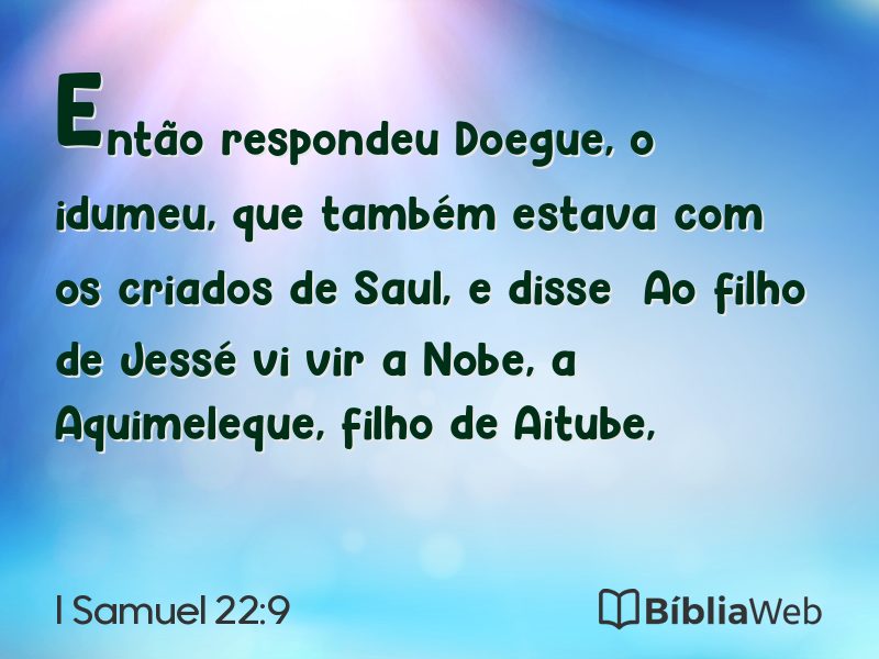 I Samuel 22:9 em imagem para compartilhar