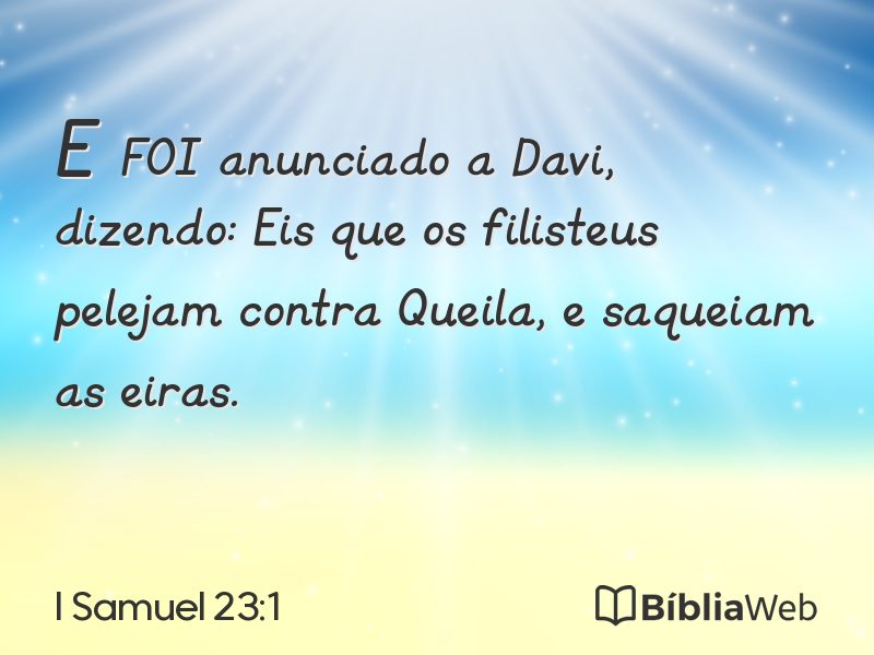 I Samuel 23:1 em imagem para compartilhar