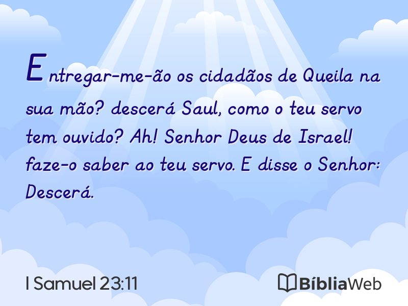I Samuel 23:11 em imagem para compartilhar