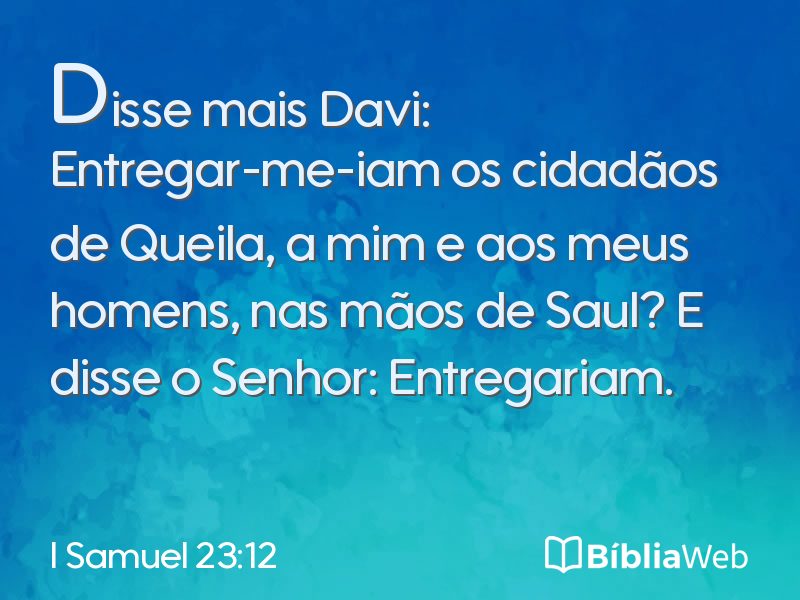 I Samuel 23:12 em imagem para compartilhar