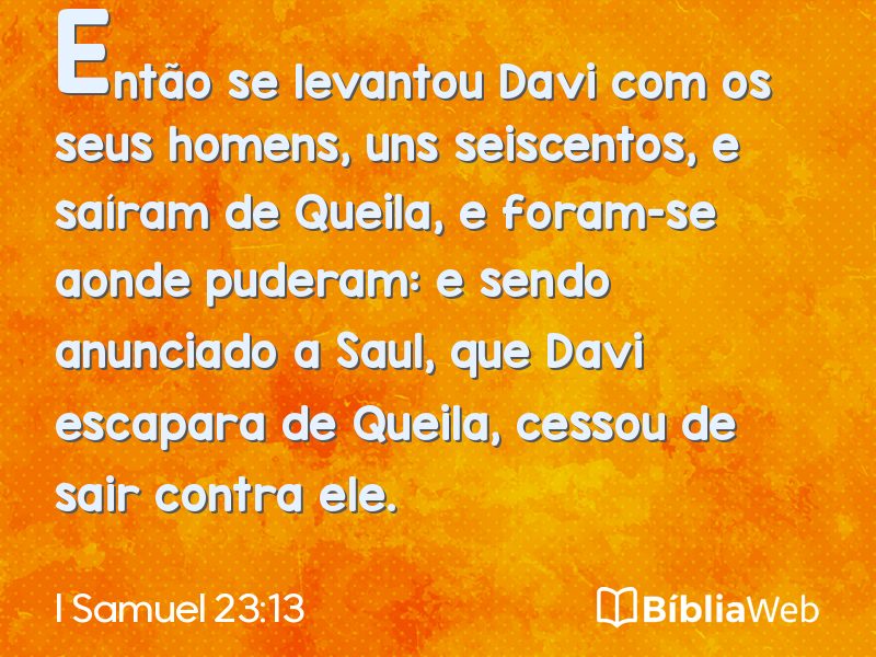 I Samuel 23:13 em imagem para compartilhar
