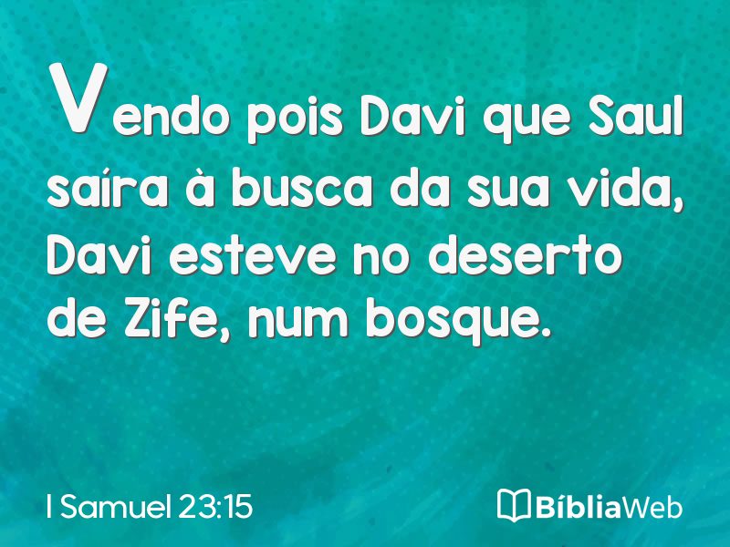 I Samuel 23:15 em imagem para compartilhar