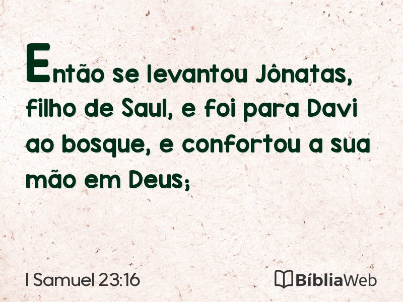 I Samuel 23:16 em imagem para compartilhar