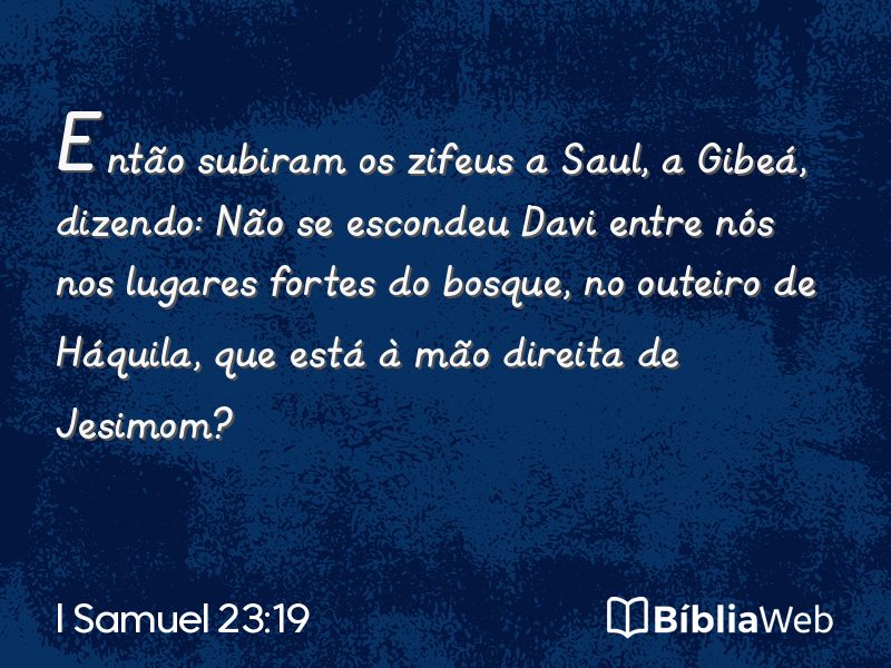 I Samuel 23:19 em imagem para compartilhar