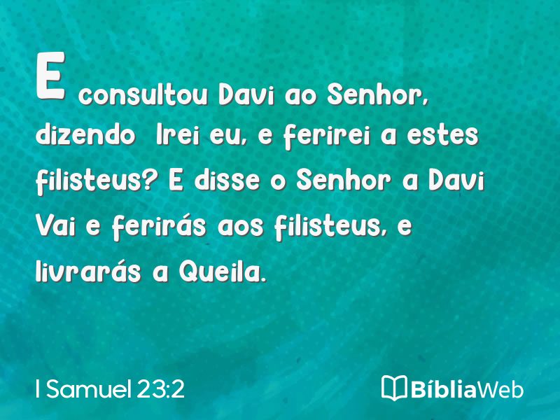 I Samuel 23:2 em imagem para compartilhar