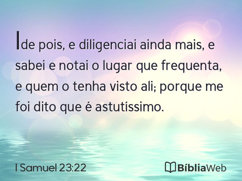 I Samuel 23:22 em imagem para compartilhar