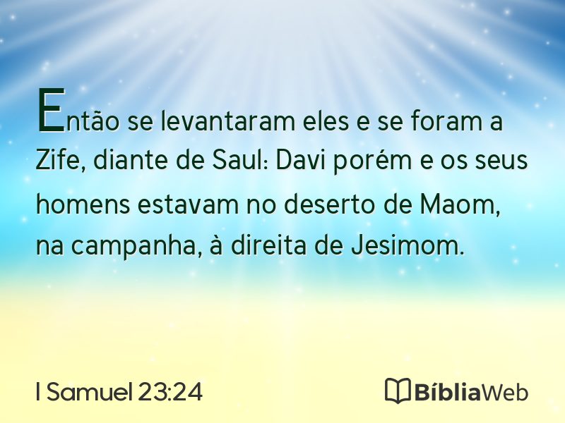 I Samuel 23:24 em imagem para compartilhar