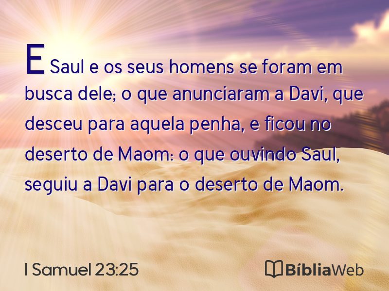 I Samuel 23:25 em imagem para compartilhar