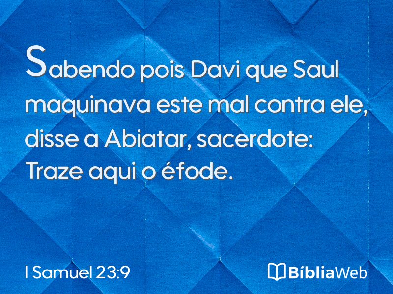 I Samuel 23:9 em imagem para compartilhar